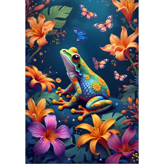 Puzzle Alipson A dança do Sapo e da Borboleta de 1000 Peças Puzzle Alipson A dança do Sapo e da Borboleta de 1000 Peças
