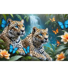 Puzzle Alipson Os Dois Leopardos de 1000 Peças