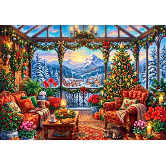 Puzzle Alipson Natal No Meio Das Montanhas 1000 Peças