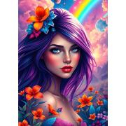Puzzle Alipson Menina arco-íris de 500 Peças