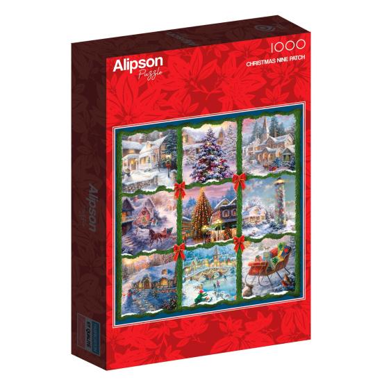 Puzzle Alipson Nove Cenas de Natal de 1000 Peças Puzzle Alipson Nove Cenas de Natal de 1000 Peças