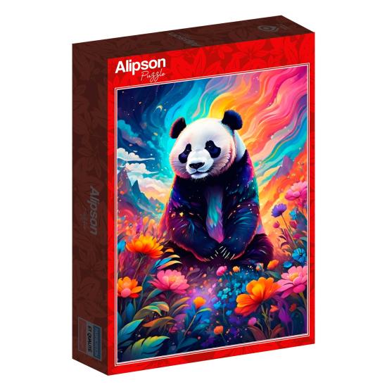 Puzzle Alipson Panda Colorido de 1000 Peças