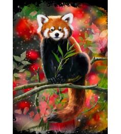 Puzzle Alipson Panda Vermelho Sentado no Galho de 1000 Peças