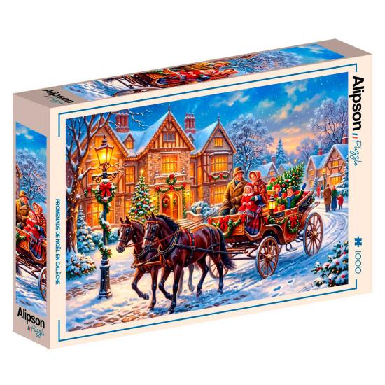 Puzzle Alipson Passeio De Natal Em Carruagem 1000 Peças