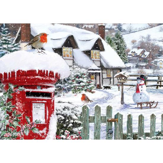 Puzzle Alipson Robins Na Neve de 500 Peças