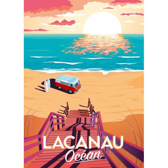 Puzzle Alipson Cartaz Oceano de Lacanau 500 Peças