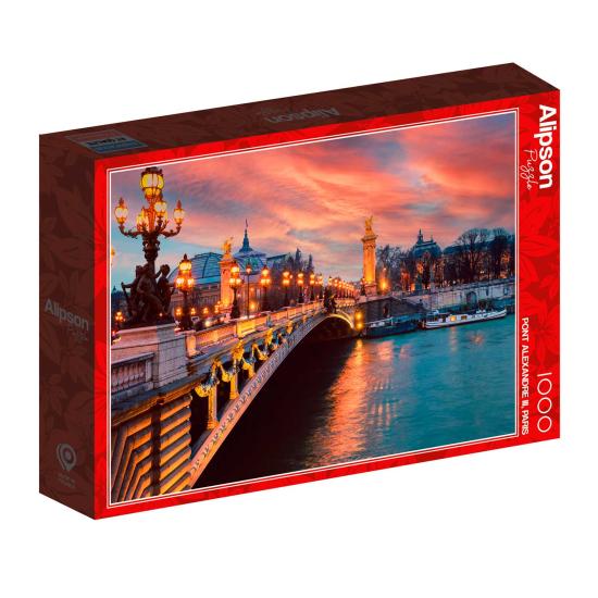 Puzzle Alipson Ponte Alexandre III, Paris de 1000 Peças Puzzle Alipson Ponte Alexandre III, Paris de 1000 Peças