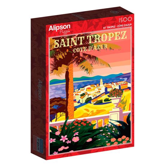 Puzzle Alipson Saint,Tropez , Côte d'Azur de 1500 Peças Puzzle Alipson Saint,Tropez , Côte d'Azur de 1500 Peças