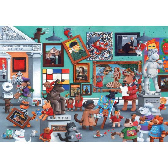 Puzzle Anatolian Arte de Cães e Gatos de 260 pçs