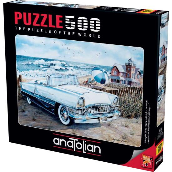 Puzzle Anatolian Carro Clássico na Praia 500 peças