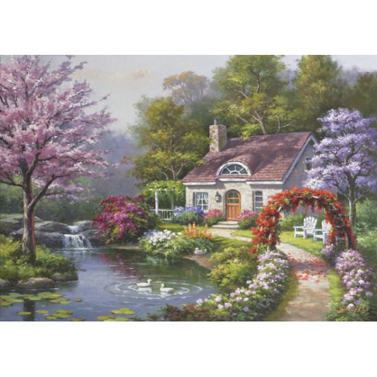 Puzzle Anatolian Cabana com Flores na Primavera 1500 Pcs