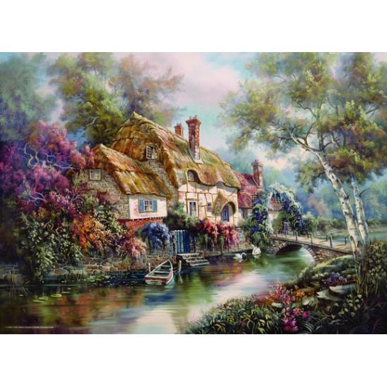 Casa de Puzzle Anatolian no lago 1000 peças