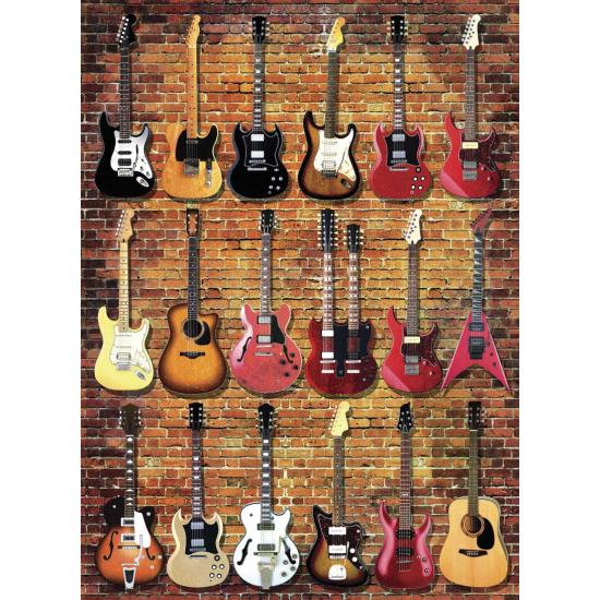 Puzzle Anatolian coleção de guitarras de 1000 peças Puzzle Anatolian coleção de guitarras de 1000 peças