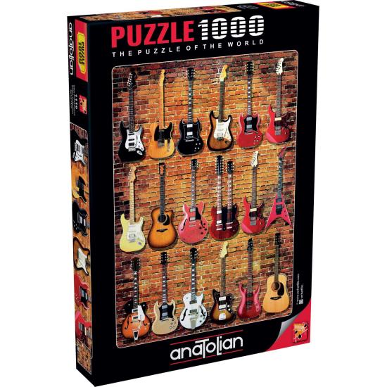 Puzzle Anatolian coleção de guitarras de 1000 peças Puzzle Anatolian coleção de guitarras de 1000 peças