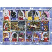 Puzzle Anatolian Carimbos de Gato da Coleção de Natal 1000 pçs