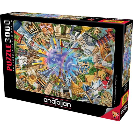 Puzzle Anatolian O Mundo em 360 Graus de 3000 Peças