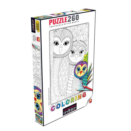 Puzzle da família da coruja da Anatólia, Color Me 260 peç