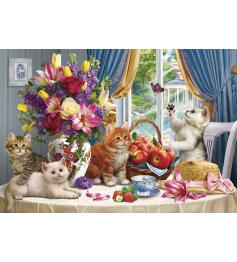 Puzzle Anatolian Gatinhos na Mesa de Buquê 260 peças