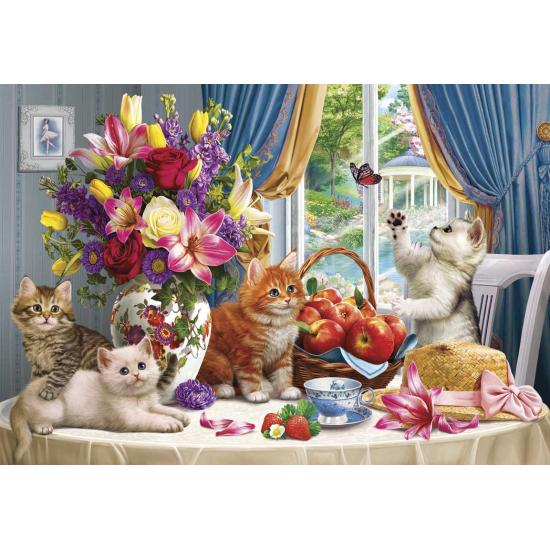 Puzzle Anatolian Gatinhos na Mesa de Buquê 260 peças