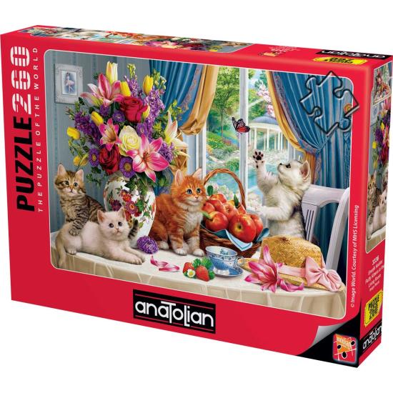 Puzzle Anatolian Gatinhos na Mesa de Buquê 260 peças