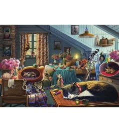 Puzzle Anatolian Sala de Jogos de Gatos de 260 peças