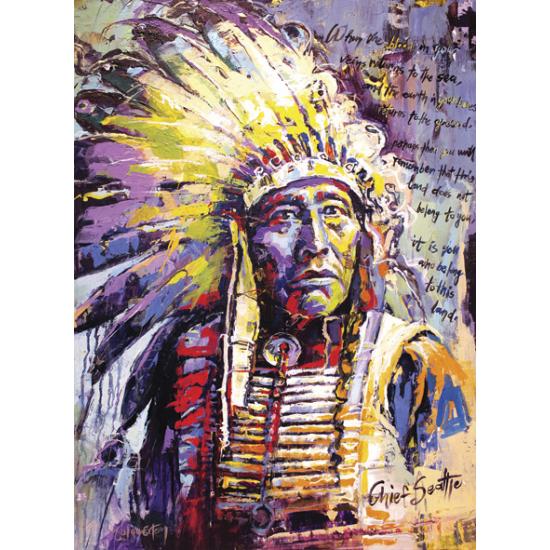 Puzzle Anatolian Chefe Indiano Seattle de 1000 peças