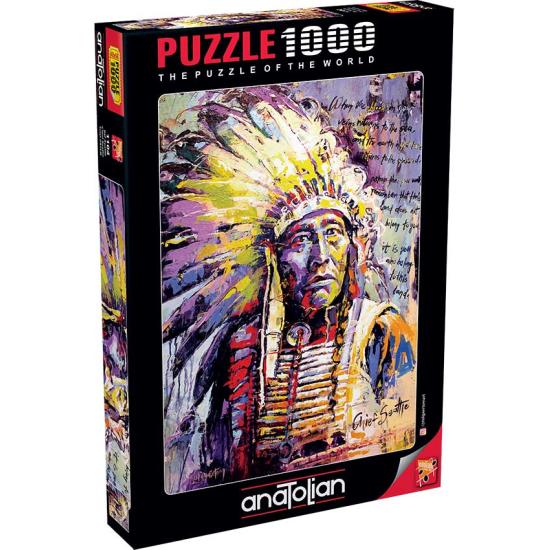 Puzzle Anatolian Chefe Indiano Seattle de 1000 peças