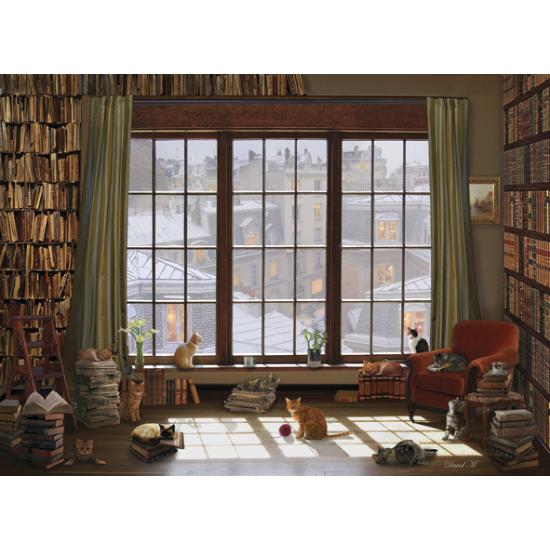 Puzzle Anatolian Os Gatos Janela 1000 Peças