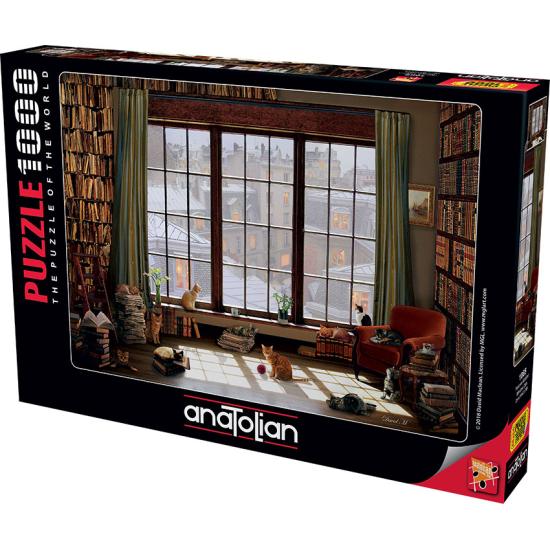 Puzzle Anatolian Os Gatos Janela 1000 Peças