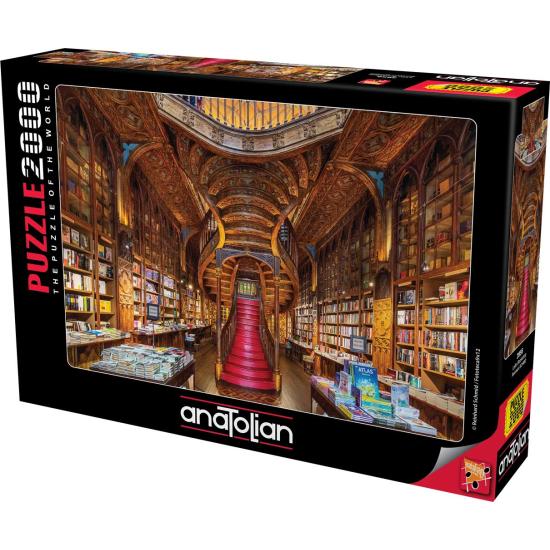 Puzzle Anatolian Livraria Lello, Porto de 2000 Peças