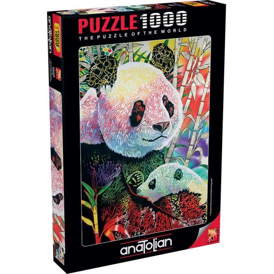 Puzzle Anatolian Panda Arco-Íris de 1000 Peças