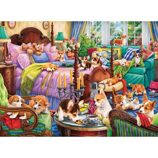 Puzzle Anatolian Cachorrinhos no Quarto de 1000 Peças Puzzle Anatolian Cachorrinhos no Quarto de 1000 Peças