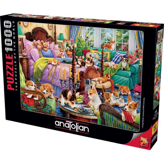 Puzzle Anatolian Cachorrinhos no Quarto de 1000 Peças Puzzle Anatolian Cachorrinhos no Quarto de 1000 Peças