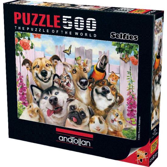 Puzzle Anatolian Selfie de Filhotes de 500 peças