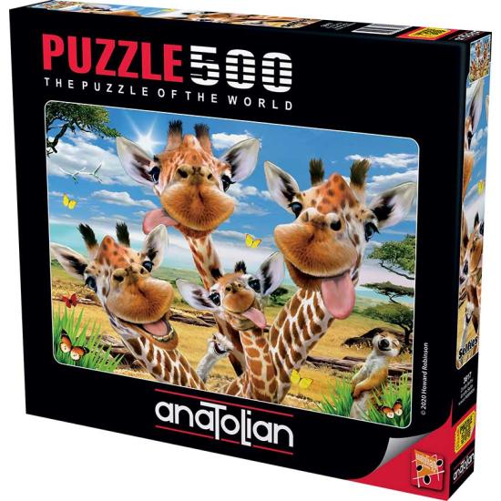 Puzzle Anatolian Selfie com Girafas de 500 peças