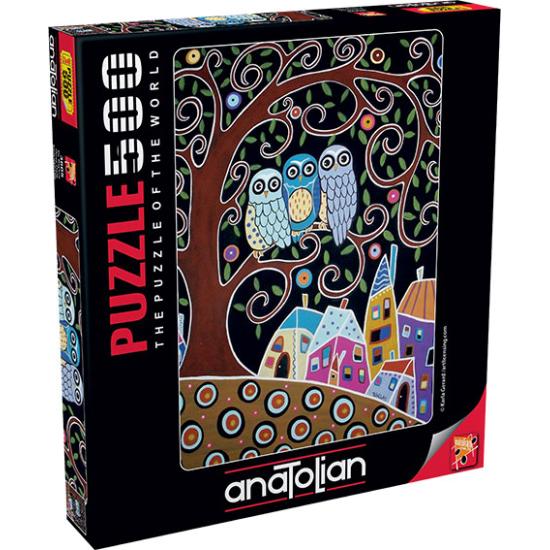 Puzzle Anatolian Três Corujas 500 Peças