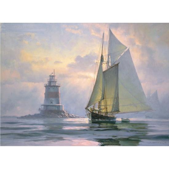 Puzzle do veleiro da Anatólia no nevoeiro de 1000 peças