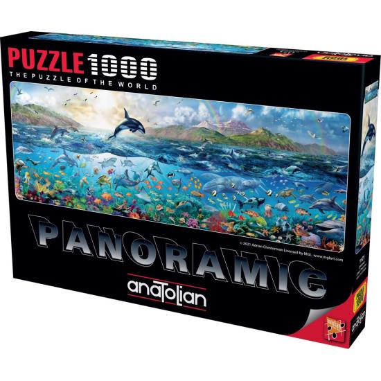 Puzzle Anatolian Vida no Oceano, Panorâmico de 1000 Pçs Puzzle Anatolian Vida no Oceano, Panorâmico de 1000 Pçs