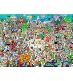 Puzzle Aquarius Bob Esponja de 1000 Pçs