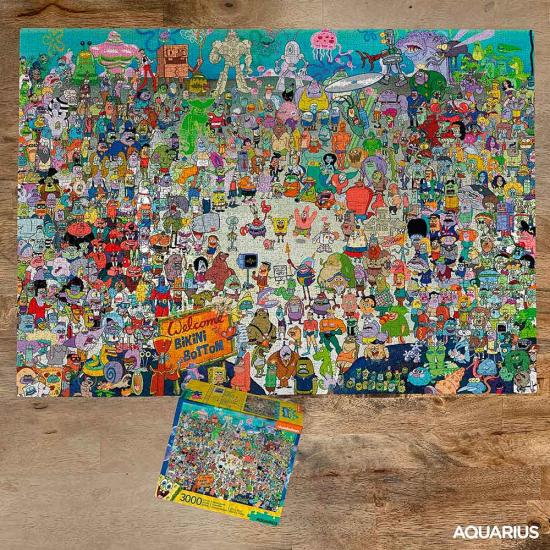 Puzzle Aquarius Bob Esponja de 1000 Pçs