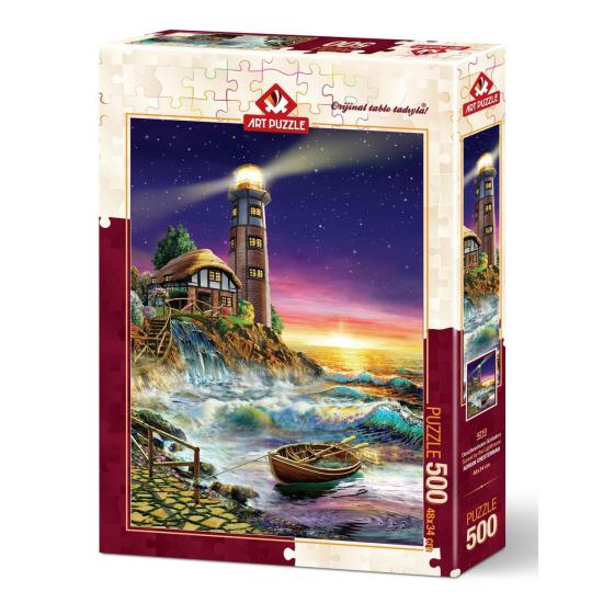 Puzzle Art Puzzle Pôr do Sol no Farol 500 Pieces