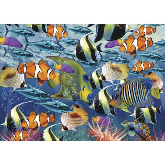 Puzzle Art Puzzle Escola de Peixes Tropicais 260 Peças