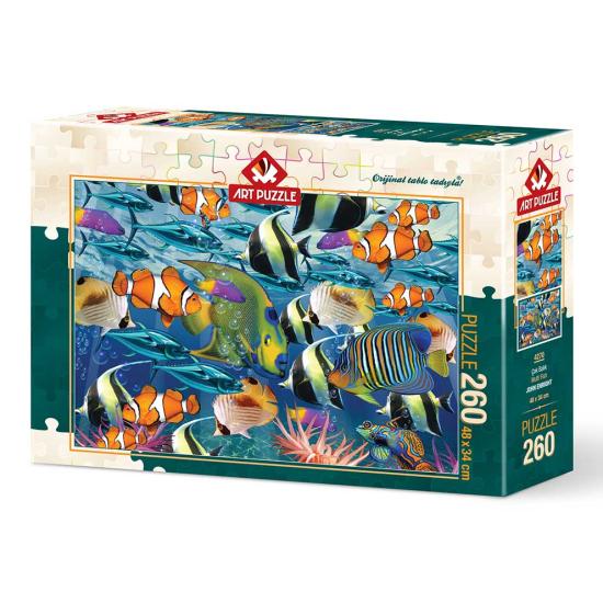 Puzzle Art Puzzle Escola de Peixes Tropicais 260 Peças