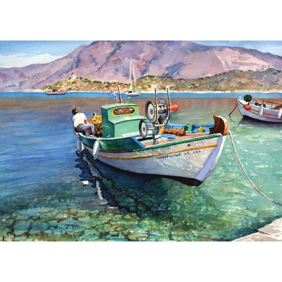 Puzzle Art de 500 peças para barco de pesca