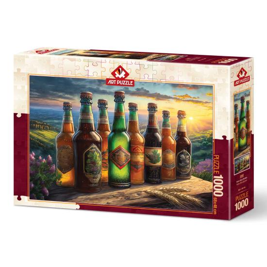 Puzzle Art Puzzle Garrafas de Cerveja Retrô de 1000 Pçs