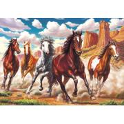 Puzzle Art Puzzle Cavalos em Liberdade através do Vale de 1000