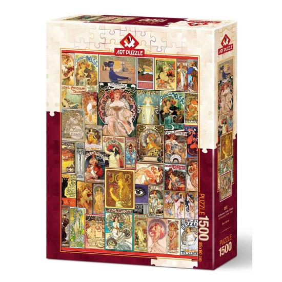 Puzzle Art Puzzle Pôsteres Art Nouveau de 1500 Peças