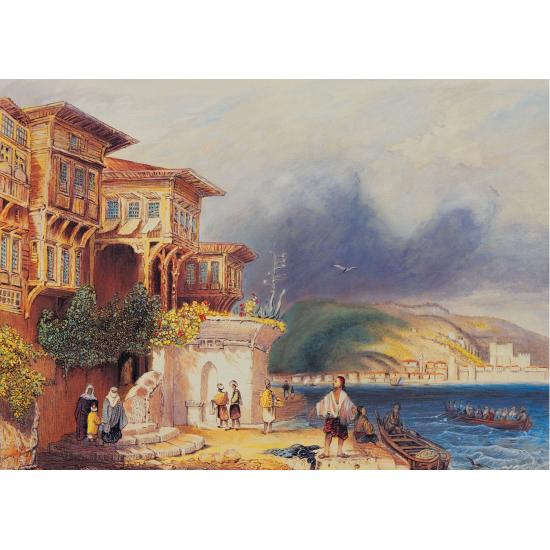 Puzzle Art Puzzle Casas Turcas no Bósforo, Istambul a partir de