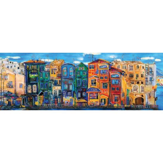 Puzzle Art Puzzle Panorâmico Cidade Colorida de 1000 peças