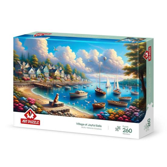 Puzzle Art Puzzle Cidade das Velas Felizes de 260 peças Puzzle Art Puzzle Cidade das Velas Felizes de 260 peças